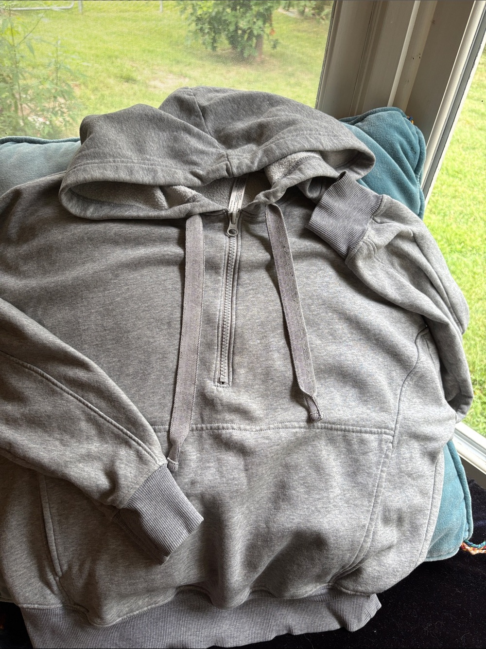 FP Movement by Free People Heather Gray Half-Zip Hoodie